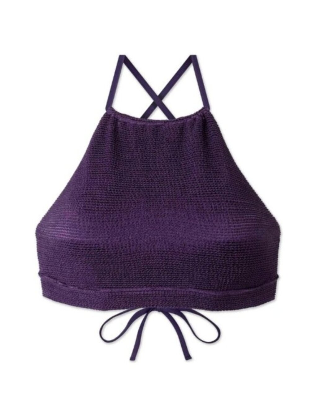 WET SWIMWEAR Honu Marina Top in Eggplant - M